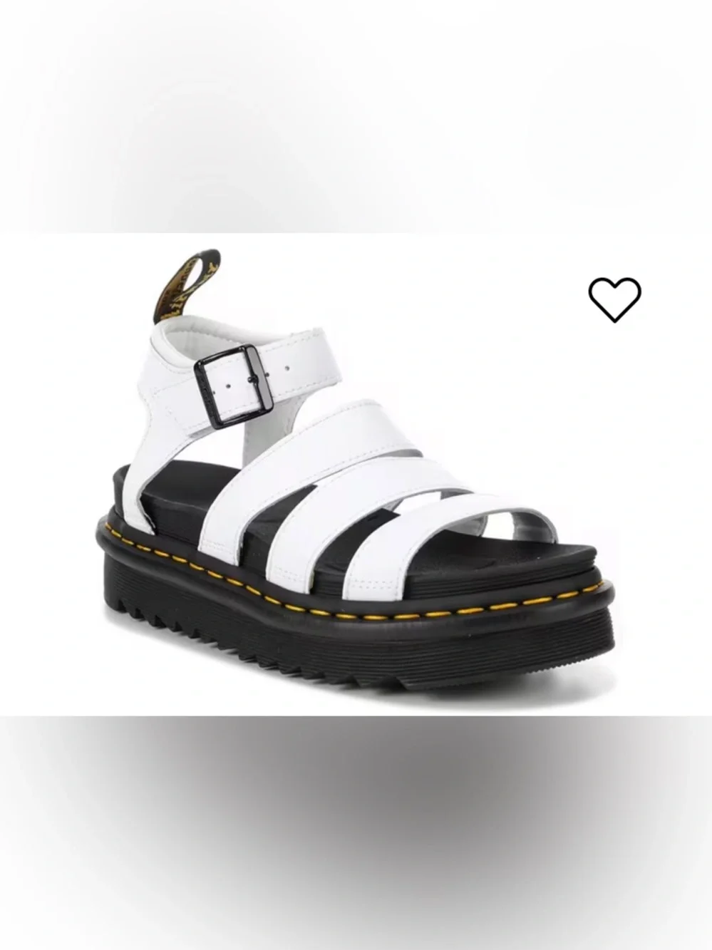 Dr. Martens Blaire White Hydro Leather Strap Sandals NWT - Picture 2 of 4